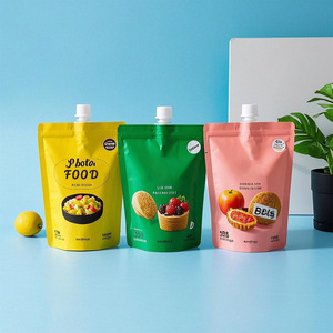 Sac à buse pour bébé personnalisé 100g 1L 3L 5L sac en papier d'aluminium de qualité alimentaire sac à buse pour jus boisson lait avec poignée sac d'emballage pour détergent - Product Image 1