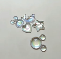 100 PIÈCES Cœurs Transparents en Résine, Strass à Dos Plat, Figurines, Appliques pour Scrapbooking, Mariage, Décoration Maison, Artisanat