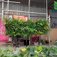 Clôture de jardin moderne en plastique, plantes artificielles murales, feuilles et décorations de mariage, écran de confidentialité pour jardin et cour extérieurs
