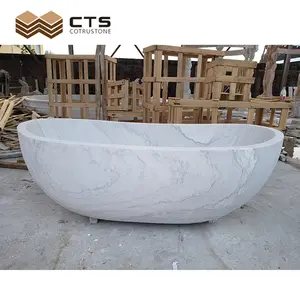स्नान के लिए संगमरमर उत्पादों फ्रीस्टैंडिंग बाथटब साधारण वर्ग भंवर संगमरमर टब