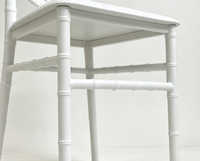 Chaise Chiavari en résine blanche en gros avec coussins pour mariage, banquet, hôtel, événement extérieur, chaises empilables pour fête, directement de l'usine
