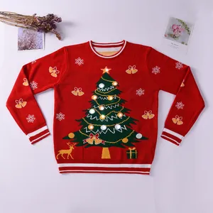 Wholesale Oversized Luxury Funny Festive Santa Ugly Christmas Jumper Plus Size Christmas Sweater