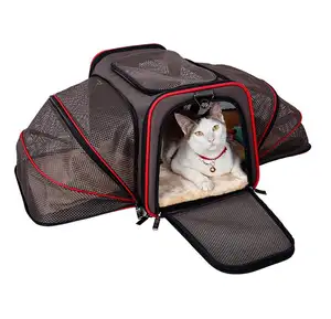 Transporteur pour animaux de compagnie, accessoire de voyage, pliable, Double, pour chiens et chats, livraison gratuite