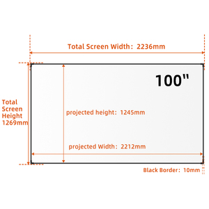 Khung ảnh màn hình chiếu 16:9 chống ánh sáng màu đen pha lê mềm PVC treo tường siêu mỏng - Product Image 6