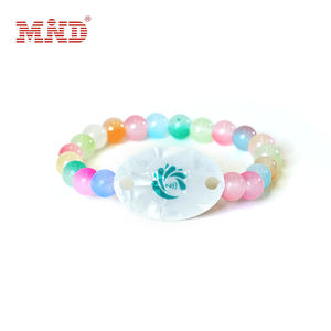 Tatil için renkli cam boncuk akıllı bileklik ile NFC ahşap RFID bilezik, sıcak bahar otel, müzik festivali - Product Image 6