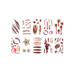 Tatuajes Temporales Realistas de Sangre y Cicatrices para Adultos, Resistentes al Agua, con Impresión UV, para Decoración Corporal de Halloween - Product Image 2