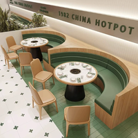 Stühle Hotel Halbkreis förmige Kabine Restaurant möbel Set Sofa Runder Esstisch Set Coffee Shop Tisch für Restaurant