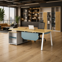 Bureau de direction minimaliste moderne, ensemble table et chaise pour un seul patron, série simple, mobilier de bureau