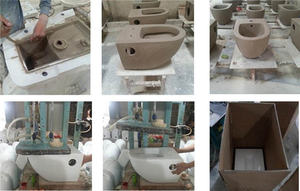 WC en céramique moderne à poser au sol, prix abordable, WC rond pour hôtel - Product Image 5