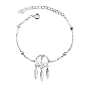 New Dreamcatcher Bracelet Copper Plating 925 Sterling Silver Dream Catcher Bracelet