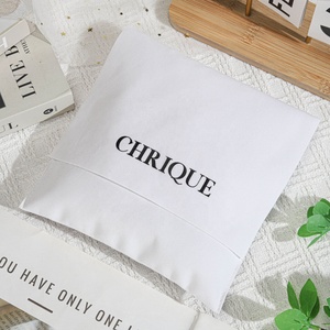 Luxury Small <b>White</b> Velvet <b>Envelope</b> Jewelry Mirror Packing Bag Custom Logo Printed Velvet Earring Bracelet Storage Jewelry Pouch - Product Image 1