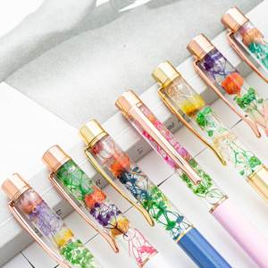 Bolígrafo de Metal con Diseño Novedoso, Logotipo Personalizado, Líquido Colorido y Bola Flotante con Forma de Flor - Product Image 2