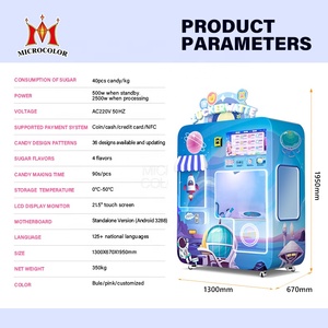 Faire de l'argent Machine à barbe à papa entièrement automatique <span class=keywords><strong>Robot</strong></span> commercial Fairy Floss Distributeur automatique de barbe à papa pour les idées de petites entreprises - Product Image 2