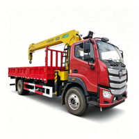 Vente directe d'usine, grue montée sur camion de 8 tonnes, hydraulique, télescopique, haute capacité de charge, couleur et configuration personnalisables