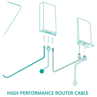 Kit de Internet Satelital Starlink Mini con Router y Antena de 23M, Cable Plano de Alto Rendimiento Starlink