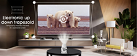 Projecteur Android 11 Double Wi-Fi pour Cinéma Maison Intelligent, Vidéoprojecteur Extérieur Portable Mini Bt5.0