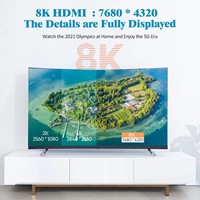 Premium Vergoldetes 5m 2.1 8K HDR Kabel mit CE-Zertifizierung Geflochtene Abschirmung für Monitor und DVD-Player