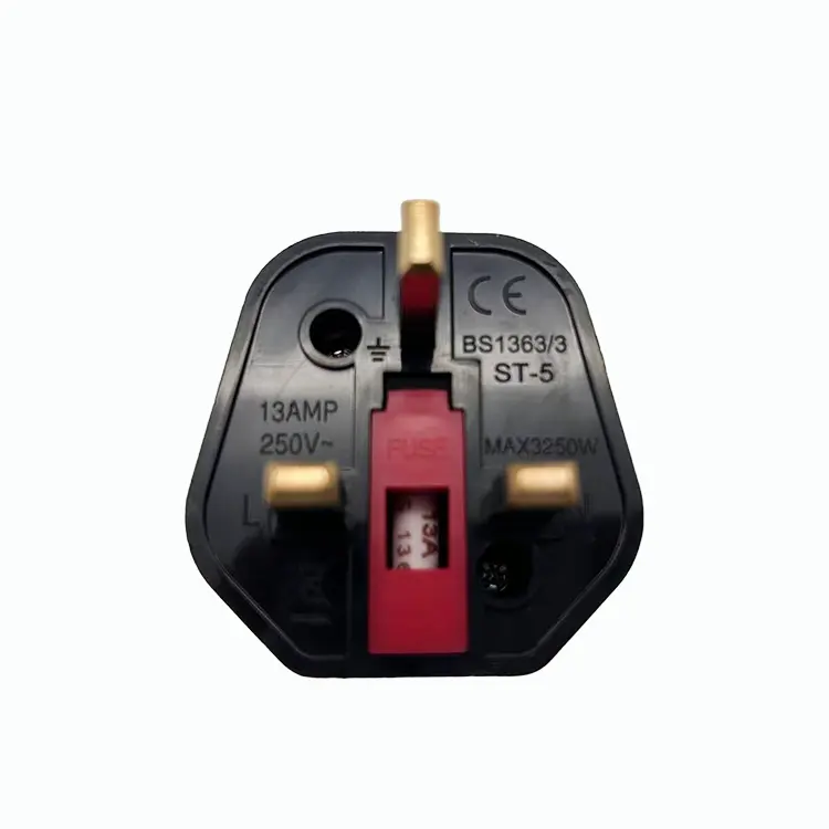 CE Certificated Universal Adapter UK 3 Pin Plug With Fuse To EU Socket 2pin With Earth Contact For Home Appliances