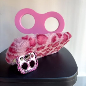 Lujo cálido lindo invierno peludo suave Cove para iPhone Xr X Xs 11 12 13 14 15 16 17 Plus Pro Max caja del teléfono celular - Product Image 3