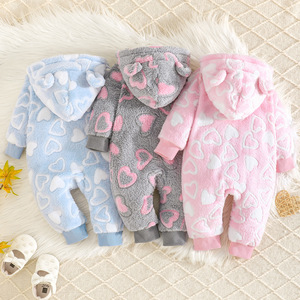 2025新款秋冬系列可爱长袖连帽连身衣男童女童毛毛爱一件登山服ODM供应 - Product Image 2