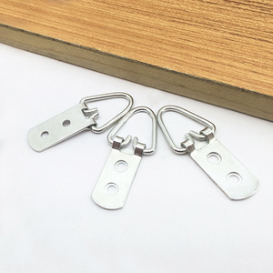 Hanweisong <b>Picture</b> <b>Frame</b> <b>Hooks</b> Cold Rolled Steel Two Eye Large Hanging Rings Indoor Use - Product Image 3