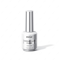 JTING Super Qualité Chrome Base Coat Clair Sans Bâton Chrome Poudre Usage Professionnel Base Gel Vernis OEM Gratuit Vernis À Ongles Personnalisé
