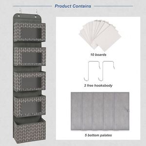 Organizador Colgante para Puerta con Ventana Transparente, Impermeable, de PVC, Plegable, de 4 Niveles, con Ganchos Metálicos para Almacenamiento en Pared o Armario - Product Image 4