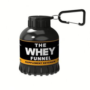 Conteneur innovant pour poudre de protéines transparente, pot de voyage personnalisable pour la nutrition sportive, rangement de capsules de pilules, logo personnalisé - Product Image 3