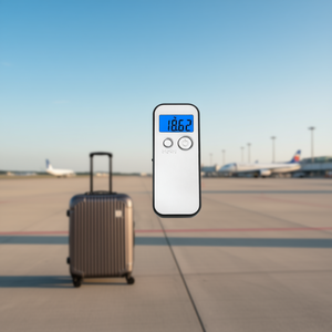 เครื่องชั่งน้ำหนักกระเป๋าเดินทาง จอแสดงผลดิจิตอล LCD รับน้ำหนักได้ 18.62 กก. สีเงิน พร้อมสายรัดและแบตเตอรี่ในตัว - Product Image 3