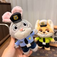 Peluche Renard Créative et Mignonne, Poupée Lapin Fou de Zootopie, Compagnon de Sommeil pour Enfants, Cadeau de Vacances pour Bébé, Modèle Porte-clés