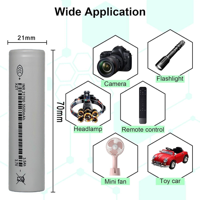 21700 4000mAh 3.7V Rechargeable Cylindrical Lithium Ion Battery for Energy Storage Systems