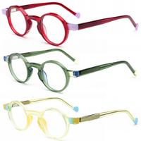 WWB-WP2406 Monturas de Gafas de Prescripción Combinadas de Acetato Laminado Pequeñas de Lujo para Hombre y Mujer, Novedad 2026