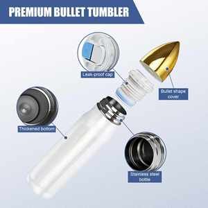 Sublimation 500Ml 17Oz Bullet-Shaped Vacuum Stainless Steel <b>Large</b> Capacity Portable Thermal <b>Cup</b> Car <b>Cup</b> Water Bottle Flask - Product Image 5