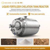 Réacteur en acier inoxydable 1000L, cuve de dispersion automatique haute vitesse pour la chélation d'engrais liquides