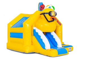 Château gonflable commercial Canard Jaune avec toboggan, adorable château sauteur « Duck World » pour les fêtes d'été et les jeux en plein air pour enfants - Product Image 2
