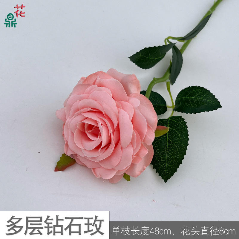 Multi-layer diamond rose eh pink