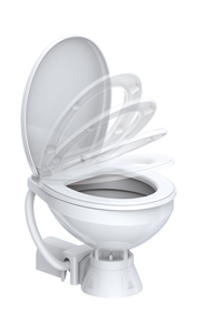 Toilette <span class=keywords><strong>chimique</strong></span> extérieure SEAFLO, taille standard et compacte, siège en plastique à fermeture douce, toilette marine électrique pour <span class=keywords><strong>bateau</strong></span> - Product Image 2