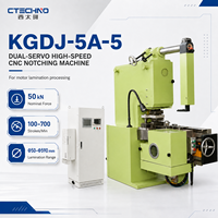 CTECHNO KGDJ-5A Machine de découpe à fentes pour lamination de moteurs, CNC double servo, haute vitesse et haute précision, diamètre 50-590 mm, 100-700 SPM