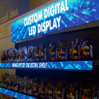 Layar Rak LED P1.5mm P1.875mm, Konten Dapat Diedit, Layar Iklan untuk Rak Supermarket, Sedang Diskon