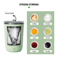 Fonwhy Tasse à agitation rotative électrique magnétique personnalisée Tasse à mélange de protéines en poudre de café en acier inoxydable Tasse à agitation automatique