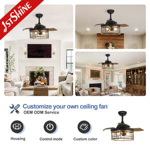 1stshine Ventilador de Techo Fabricante 36 Pulgadas Pequeño Hiden Blades Ventilador de Techo Retráctil con Luz - Product Image 4