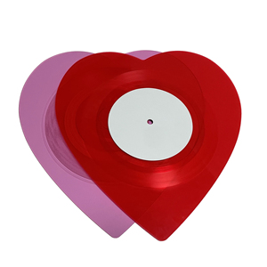 <span class=keywords><strong>Discos</strong></span> de vinilo LP <span class=keywords><strong>decorativos</strong></span> con forma de corazón de amor, disco de vinilo transparente con forma de corazón Rosa y Rojo - Product Image 2