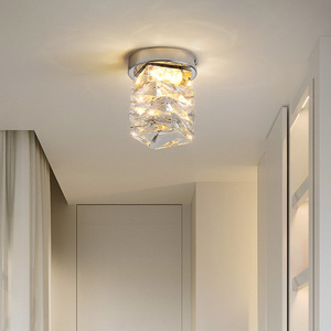 Minimalist Nordic-Style Iron Ceiling Pendant Lamp Crystal Three-Color Temperature for Balcony - Product Image 3