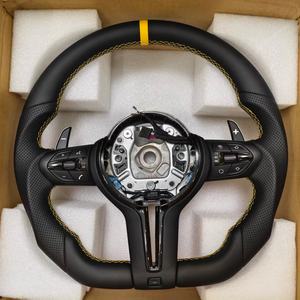 Volant <span class=keywords><strong>sport</strong></span> en cuir avec surpiqûres rouges personnalisées pour <span class=keywords><strong>BMW</strong></span> E60 F20 F30 F34 G20 E92 F15 F32 E82 G02 G31 340i - Product Image 2