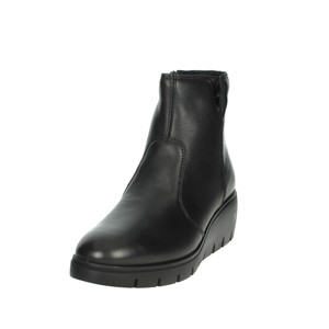 Stivaletti da donna moda termica 5cm con zeppa con chiusura Slip-On con chiusura in vera pelle nera per l'autunno inverno - Product Image 6
