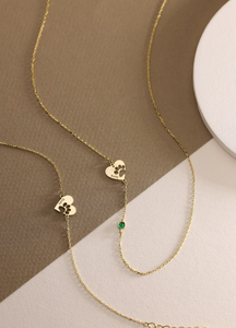 Animal Friendly joyería barata 18K chapado en oro estampado de pata <span class=keywords><strong>collar</strong></span> perro gato <span class=keywords><strong>collar</strong></span> corazón pata personalizado mascota <span class=keywords><strong>collar</strong></span> - Product Image 5