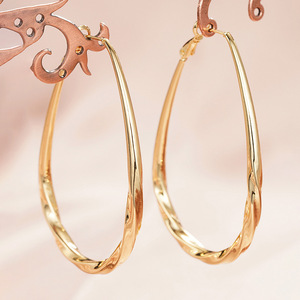 Pendientes de Oreja en Espiral con Forma de Lágrima para Mujer, Diseño en Capas, Accesorios para el Día a Día - Product Image 6