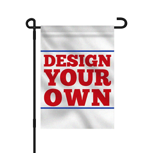 Drapeau de jardin extérieur personnalisé 12x18, double face, pour la promotion de votre entreprise, avec impression par sublimation de votre propre logo ou texte. - Product Image 1