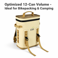 Glacière souple isolée moderne, directement de l'usine, en PEVA écologique, résistante à l'eau, sac à déjeuner pliable pour le camping et les pique-niques