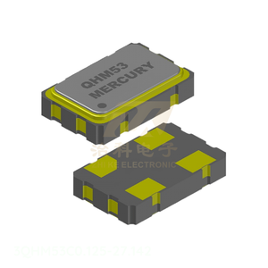 Distribuidor Autorizado de Osciladores 4-SMD Sem Chumbo 3QHM53C0.125-27.142 <span class=keywords><strong>XTAL</strong></span> OSC SSXO 27.1420MHZ CMOS - Product Image 1